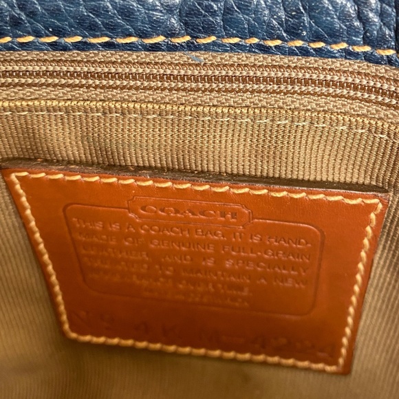 Coach Vintage Sheridan Mayfield Crossbody/Shoulder Navy Leather Purse - Picture 6 of 6